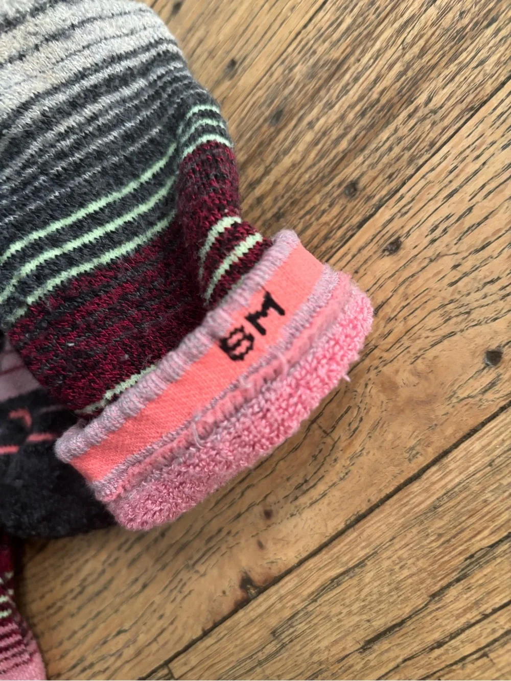 Stance Women's Pink, Gray & Burgundy Striped Crew Socks